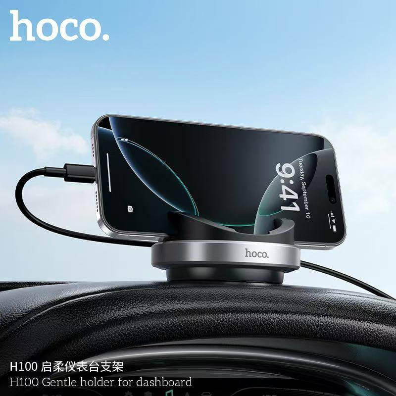 ที่วางโทรศัพท์ในรถ HOCO H100 สำหรับติดคอนโซล หมุนได้ 360&deg; รองรับมือถือ 4.5-7 นิ้ว
