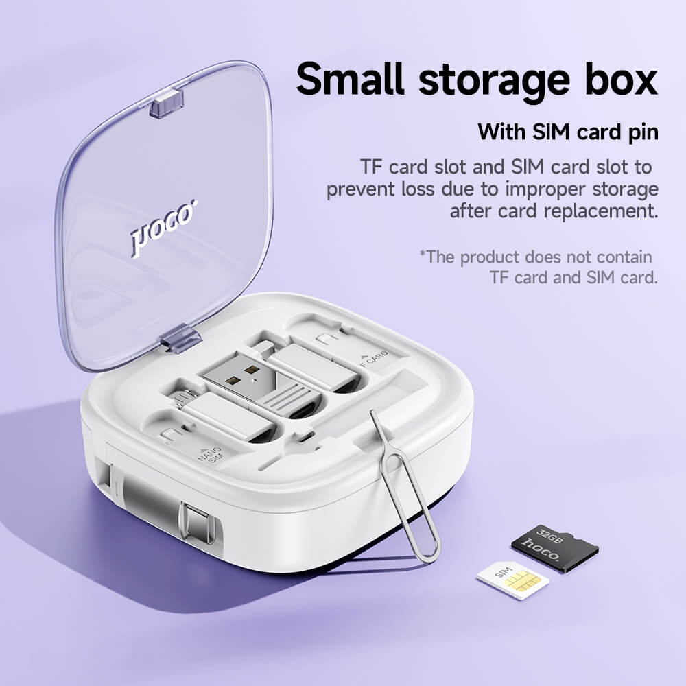 ชุดสายชาร์จเร็ว 6IN1 HOCO U140 สีดำ พร้อมกล่องเก็บ TYPE-C TO TYPE-C จ่ายไฟ 60W และหัวแปลง 3 ชนิด