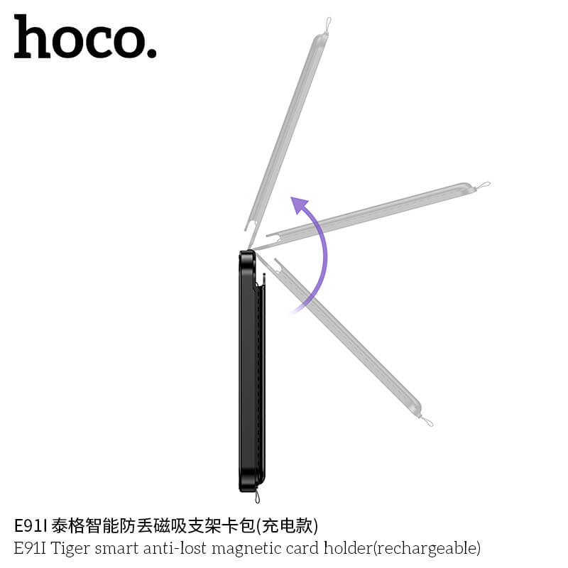 กระเป๋าใส่บัตร MAGSAFE WALLET GPS HOCO E91I รองรับ APPLE IOS ติดตามตำแหน่งทั่วโลก