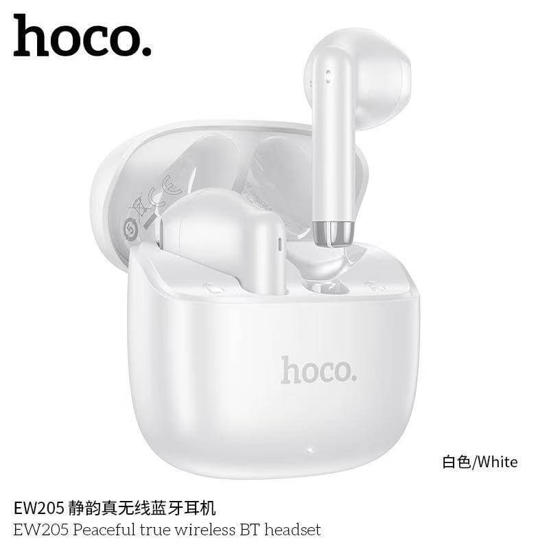 หูฟังไร้สาย TWS HOCO EW205 สีขาว กันน้ำ IPX4 บลูทูธ 6.0 เสียง HI-FI