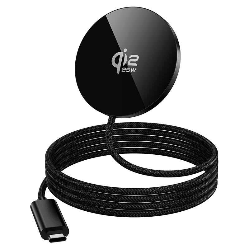 แท่นชาร์จไร้สาย QI2.2 HOCO CW63 PRO สีดำ จ่ายไฟสูงสุด 25W สำหรับสมาร์ทโฟน & หูฟังไร้สาย