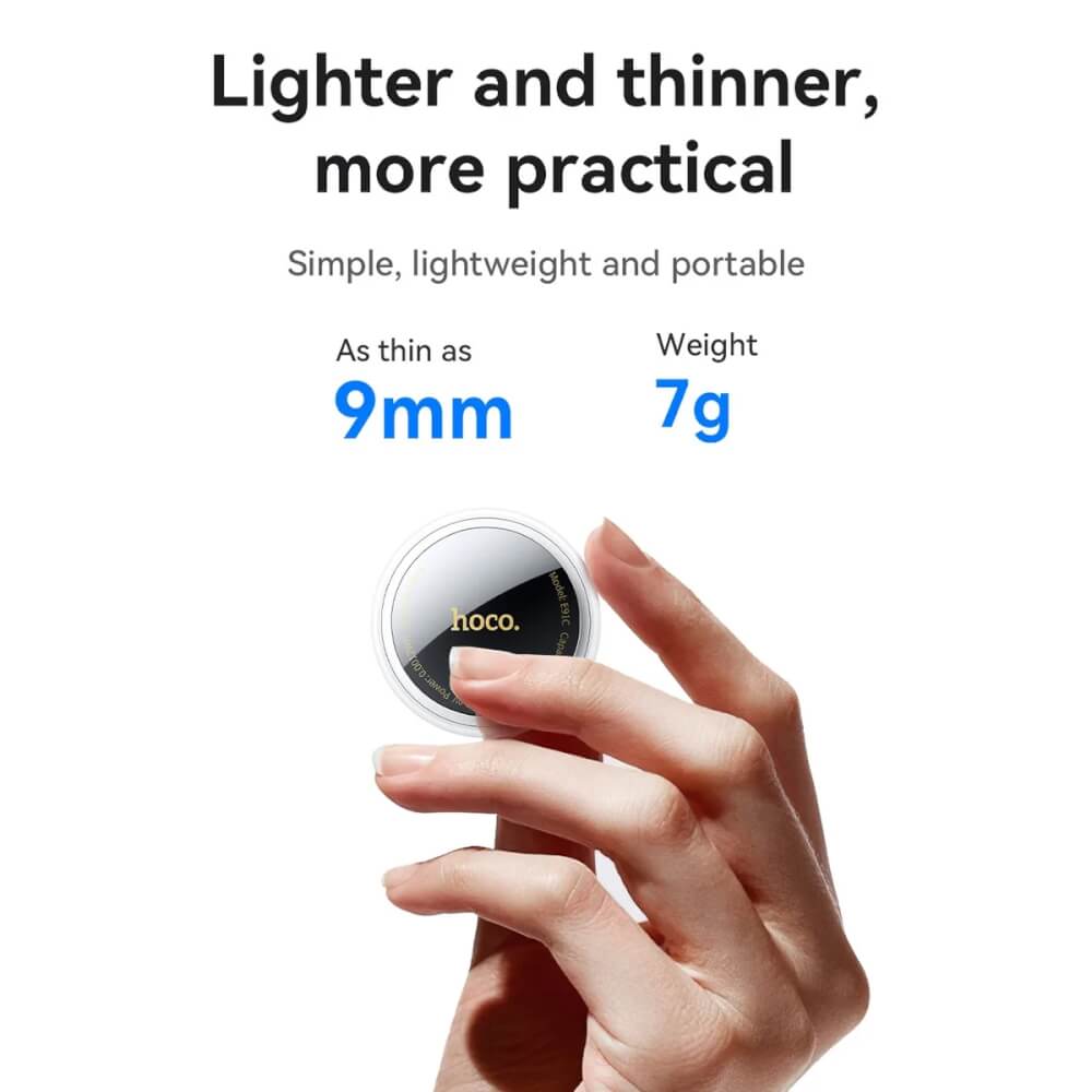 อุปกรณ์ติดตามสัตว์เลี้ยง HOCO E91C GPS TAG แบบคล้องปลอกคอ รองรับ APPLE FIND MY สีขาว