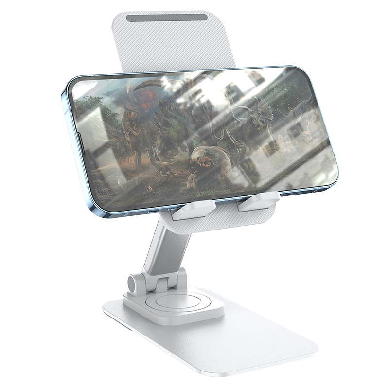 ที่วางมือถือ HOCO PH50 สีขาว หมุนได้ 360&deg; รองรับมือถือ 4.5-7 นิ้ว ปรับระดับ 2 แกน พับเก็บได้