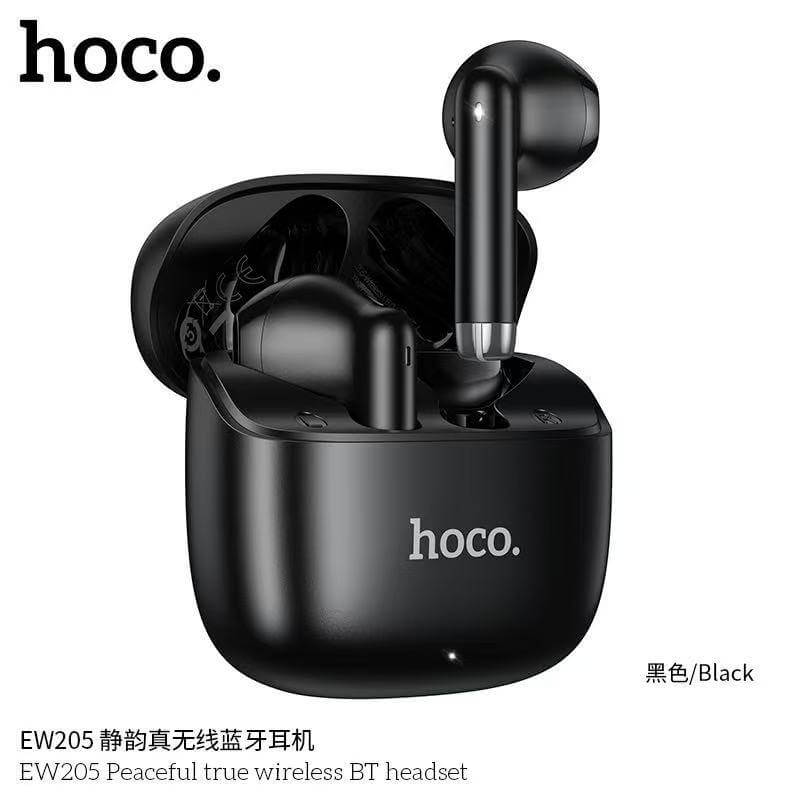 หูฟังไร้สาย TWS HOCO EW205 สีดำ กันน้ำ IPX4 บลูทูธ 6.0 เสียง HI-FI