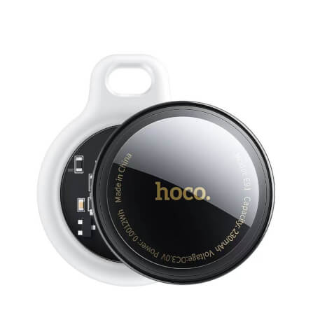 อุปกรณ์ติดตามจีพีเอส GPS TAG  HOCO E91 ค้นหาตำแหน่งสิ่งของ รองรับ FIND MY ไม่ต้องติดตั้งแอพเพิ่ม แบตเตอรี่ 9-12 เดือน สีขาว_0