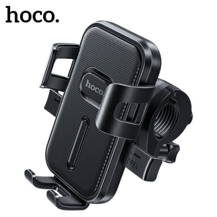 ที่ยึดมือถือมอเตอร์ไซค์ HOCO HK67 รองรับแฮนด์ 15-24 มม. สำหรับมือถือ 4.5-7 นิ้ว หมุนได้ 360 องศา สีดำ_0