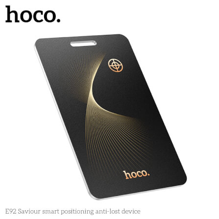 อุปกรณ์ติดตามจีพีเอส HOCO E92 GPS TAG รูปแบบการ์ด สำหรับ IOS รองรับ APPLE FIND MY กันน้ำ IP68 สีดำ_0