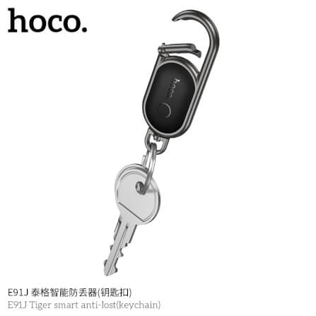 อุปกรณ์ติดตามจีพีเอส HOCO E91J สีดำ รูปแบบพวงกุญแจ สำหรับ รองรับ APPLE FIND MY_0