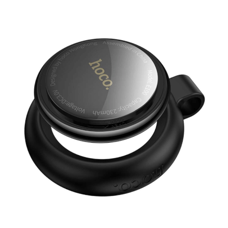 อุปกรณ์ติดตามจีพีเอส HOCO E100 สำหรับ APPLE IOS พร้อมเคสซิลิโคนในตัว สีดำ_0