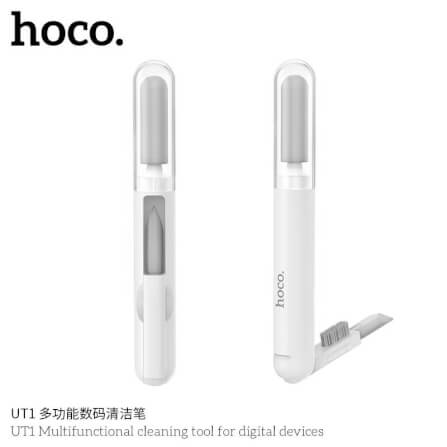 ชุดทำความสะอาดอุปกรณ์ดิจิทัล 3-IN-1 HOCO UT1 สำหรับหูฟัง มือถือ แกดเจ็ต สีขาว_0