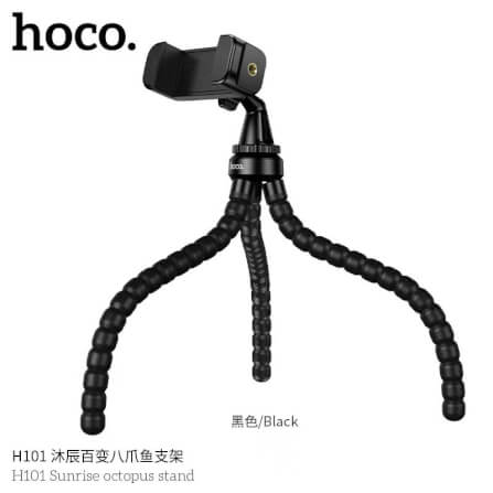 ขาตั้งมือถือ HOCO H101 หนวดปลาหมึก 3 ขา ดัดงอได้ 360° พกพาง่าย ติดตั้งได้ทุกที่ สีดำ_0