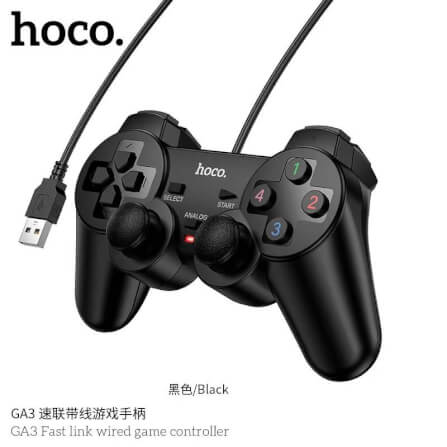 จอยเกม HOCO GA3 สำหรับ PC รองรับระบบ WINDOWS เชื่อมต่อ USB-A สายยาว 1.5 เมตร_0
