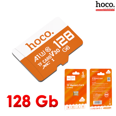 การ์ดหน่วยความจำ MICRO SD HOCO 128GB CLASS 10 ความเร็วสูง สำหรับอุปกรณ์ดิจิทัล_0
