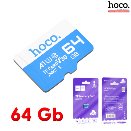 การ์ดหน่วยความจำ MICRO SD HOCO 64GB CLASS 10 ความเร็วสูง สำหรับอุปกรณ์ดิจิทัล_0
