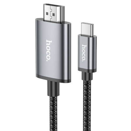 สายเคเบิล TYPE-C TO HDMI HOCO UA27 รองรับความละเอียด 4K ULTRA HD 30HZ ความยาว 2 เมตร สำหรับฟังก์ชั่น SCREEN MIRRORING_0