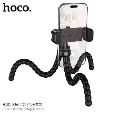 ขาตั้งมือถือ HOCO H101 หนวดปลาหมึก 3 ขา ดัดงอได้ 360° พกพาง่าย ติดตั้งได้ทุกที่ สีดำ_1