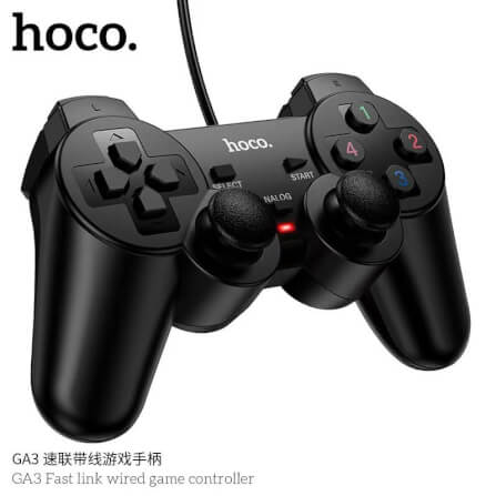 จอยเกม HOCO GA3 สำหรับ PC รองรับระบบ WINDOWS เชื่อมต่อ USB-A สายยาว 1.5 เมตร_1