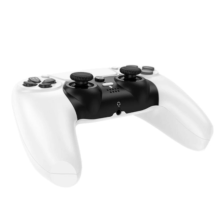 จอยเกมไร้สาย HOCO GA32 สำหรับใช้กับ PS5 มอเตอร์สั่นคู่ รองรับหูฟัง สีขาว_1