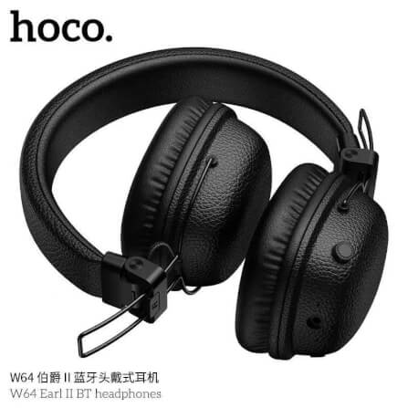 หูฟังไร้สาย HOCO W64 สีดำ สไตล์วินเทจ บลูทูธ 5.4 ใช้งาน 32 ชม. ไดร์เวอร์ 40MM_1
