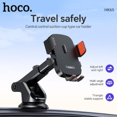 ที่จับโทรศัพท์ในรถ HOCO HK65 หมุนได้ 360° สำหรับคอนโซลและกระจก_1