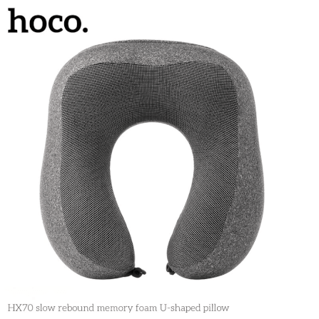 หมอนรองคอ HOCO HX70 เมมโมรี่โฟม ทรงตัว U รองรับต้นคอ 360° พับเก็บได้ พร้อมถุงสำหรับพกพา_1