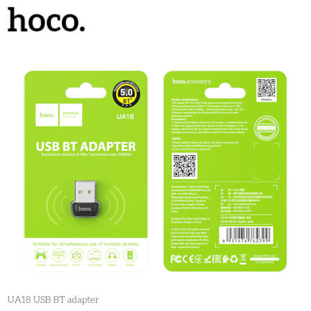 ตัวรับสัญญาณบูลทูธ HOCO UA18 BLUETOOTH 5.0 รองรับ คีย์บอร์ด, เมาส์, ลำโพง, คอนโทรเลอร์, หูฟัง_10