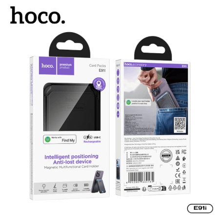 กระเป๋าใส่บัตร MAGSAFE WALLET GPS HOCO E91I รองรับ APPLE IOS ติดตามตำแหน่งทั่วโลก_10