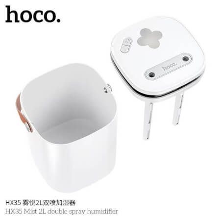 เครื่องเพิ่มความชื้น HOCO HX35 ความจุ 2 ลิตร สีขาว หัวพ่นคู่ ละอองไอน้ำระดับนาโน ใช้งานยาว 30 ชม_2