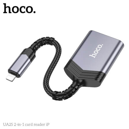 การ์ดรีดเดอร์ IOS LIGHTNING 2IN1 HOCO UA25 ความเร็วสูง 480MBPS รับไฟล์สูงสุด 2TB รองรับ OTG สำหรับ IPHONE 6-14_2