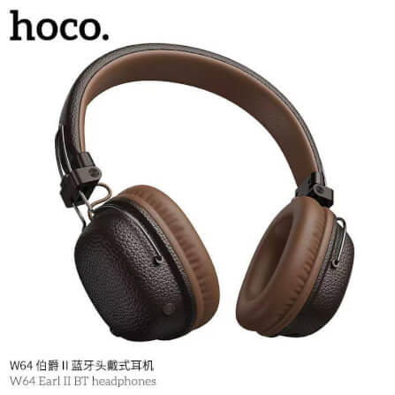 หูฟังไร้สาย HOCO W64 สีน้ำตาล สไตล์วินเทจ บลูทูธ 5.4 ใช้งาน 32 ชม. ไดร์เวอร์ 40MM_2