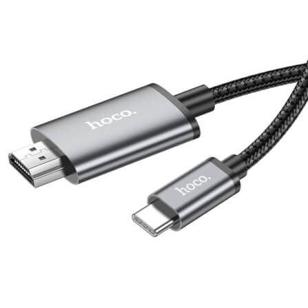 สายเคเบิล TYPE-C TO HDMI HOCO UA27 รองรับความละเอียด 4K ULTRA HD 30HZ ความยาว 2 เมตร สำหรับฟังก์ชั่น SCREEN MIRRORING_2