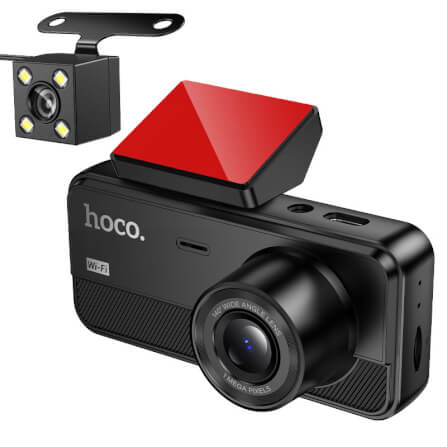 กล้องติดรถยนต์ 3IN1 HOCO DV15 แบบ 3 ช่องสัญญาณ WIFI IPS ขนาด 2 นิ้ว ความละเอียด HD 720P_2