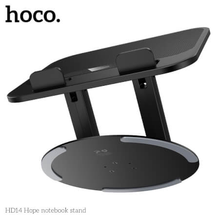แท่นวางโน้ตบุ๊ก HOCO HD14 หมุนได้ 360° ปรับระดับได้ 2 แกน รองรับขนาดสูงสุด 16 นิ้ว_2