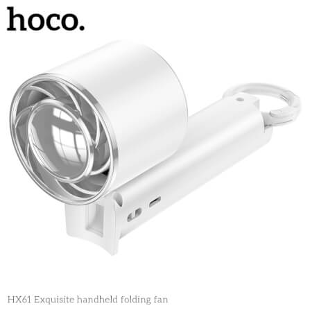 พัดลมพกพา HOCO HX61 ปรับแรงลม 3 ระดับ พับได้ 90° แบตเตอรี่ 1200MAH ใช้งานสูงสุด 4.5 ชั่วโมง_2
