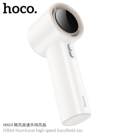 พัดลมพกพา HOCO HX64 แรงลมเทอร์โบ ปรับได้ 100 ระดับ หน้าจอดิจิทัล แบตเตอรี่ 3600MAH ใช้งานสูงสุด 7 ชั่วโมง_2