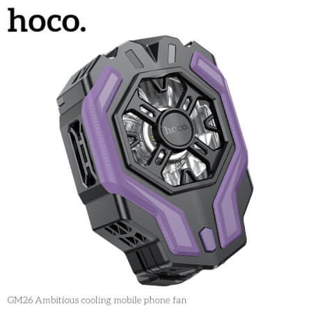 พัดลมระบายความร้อนมือถือ HOCO GM26 มีหน้าจอแสดงอุณหภูมิ ลมแรงเย็นเร็ว -3°C สำหรับมือถือจอ 4.5-7 นิ้ว_3