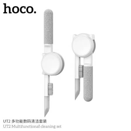 ชุดทำความสะอาดอุปกรณ์ดิจิทัล 10-IN-1 HOCO UT2 เหมาะสำหรับคีย์บอร์ด มือถือ หูฟัง กล้อง สีขาว_3