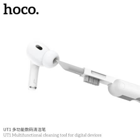 ชุดทำความสะอาดอุปกรณ์ดิจิทัล 3-IN-1 HOCO UT1 สำหรับหูฟัง มือถือ แกดเจ็ต สีขาว_3