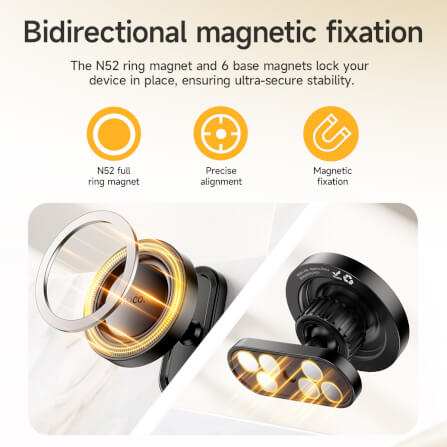 ที่จับมือถือแบบแม่เหล็ก MAGSAFE HOCO H58 ใช้ติดได้หลายสถานการณ์ ตู้เย็น รถยนต์ พื้นผิวเรียบต่างๆ_3