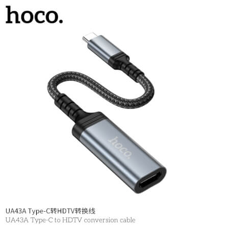สายแปลง HOCO UA43A TYPE-C TO HDMI รองรับภาพ 4K 30HZ ต่อภาพและเสียงออกจอ สัญญาณเสถียร_3