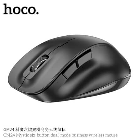 เมาส์ไร้สาย HOCO GM24 สีดำ รองรับ BLUETOOTH 5.2 & WIRELESS 2.4GHZ ปรับความเร็ว 3 ระดับ_3