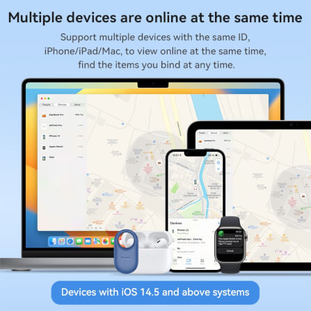 อุปกรณ์ติดตามจีพีเอส HOCO E94 GPS TAG สำหรับ APPLE IOS สีขาว_3