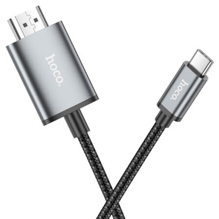 สายเคเบิล TYPE-C TO HDMI HOCO UA27 รองรับความละเอียด 4K ULTRA HD 30HZ ความยาว 2 เมตร สำหรับฟังก์ชั่น SCREEN MIRRORING_3