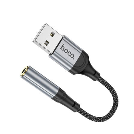 ตัวแปลงหูฟัง USB TO AUX 3.5MM HOCO LS36 ชิป DAC คุณภาพเสียง HIFI รองรับการโทรและฟังเพลง_3
