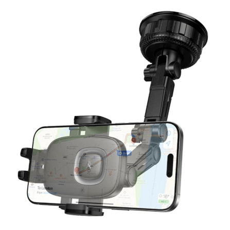 ที่จับโทรศัพท์ HOCO H89 ฐานสุญญากาศใหญ่พิเศษ 90MM ปรับมุม 3 แกน หมุนได้ 360° ติดกระจก / คอนโซล_3