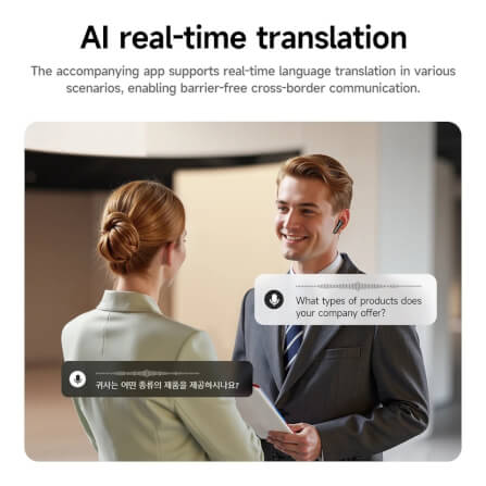 หูฟังแปลภาษา 134 ภาษา HOCO EQ100 สีดำ AI อัจฉริยะ รองรับแอป HOCO MUSIC ปรับแต่งเสียง EQ_3