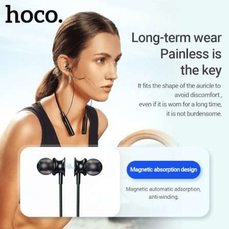 หูฟังไร้สาย HOCO ES62 สีเทา แบบคล้องคอ ใช้งานได้ต่อเนื่อง 120 ชม. รองรับ TF CARD ความจุ 32 GB_3