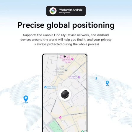 อุปกรณ์ติดตามจีพีเอส HOCO E96A ANDROID GPS TAG สำหรับแอนดรอยด์ รองรับ GOOGLE FIND MY DEVICE สีม่วง_3