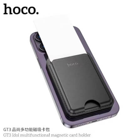 ขาตั้งมือถือแม่เหล็ก+ที่เก็บบัตร HOCO GT3 MAGNETIC WALLET สำหรับ IOS HC6_4