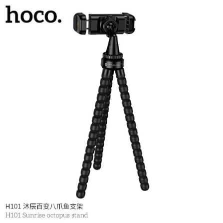 ขาตั้งมือถือ HOCO H101 หนวดปลาหมึก 3 ขา ดัดงอได้ 360° พกพาง่าย ติดตั้งได้ทุกที่ สีดำ_4